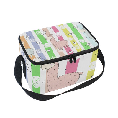 

ALAZA Lunch Box Insulated Lunch Bag Large Cooler Funny Llama Tote Bag