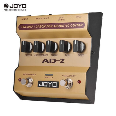 

JOYO AD-2 Portable Preamp DI Box Acoustic Guitar Effect Pedal 2-Band Balance with 5 Basic Tune Adjustment Knobs for High-Sensitivi
