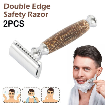 

New Reusable Bamboo Razor Women & Men Shaving Manual Double Edge Classic Safety Razor Environmental Bamboo Handle