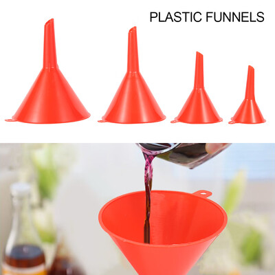 

4 PCS Plastic Different Size Funnel Set Kitchen Garden Fuel Oil Water Oil Fluid