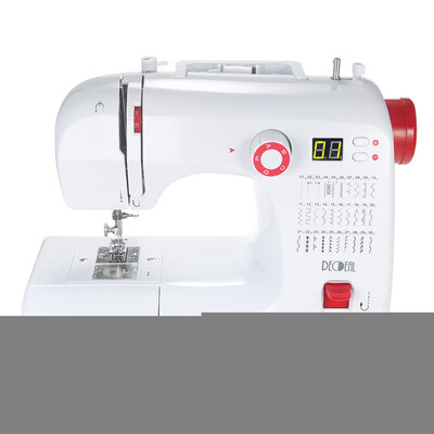 

Decdeal Multifunctional Electric Household Sewing Machine with 30 Stitch Patterns Double Thread Adjustable Speed LED Display Butto