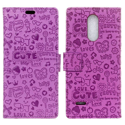 

MOONCASE LG K11 2018 Little Witch Leather Case - Purple