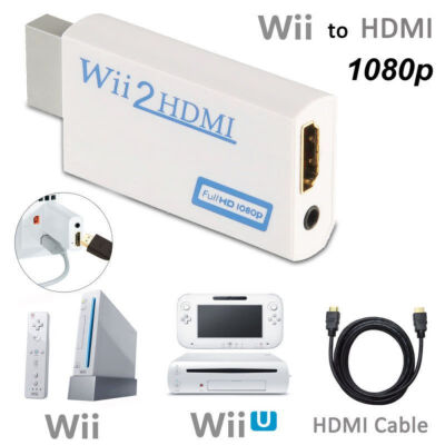 

FullHD 720P 1080P 35mm Audio for Wii to HDMI Converter Support for Wii2HDMI Adapter for HDTV Wii Converter