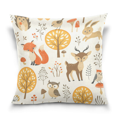 

ALAZA Throw Pillow Cover 16 X 16 inch Cushion Cover with Forest Pattern Printed Pillowcase