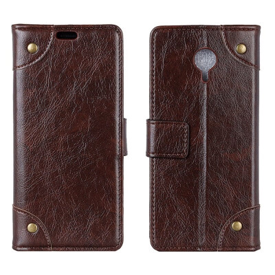 

MOONCASE Vodafone Smart N9 Lite Copper Buckle Napa Leather Case - Coffee