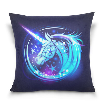 

ALAZA Throw Pillow Cover 16 X 16 inch Christmas Gift Cushion Cover with Magic Unicorn Printed Pillowcase
