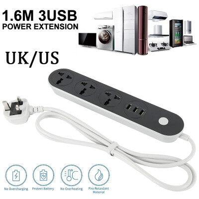 

Willstar 16  Three USB Wiring Travel Office Home Row Plug Extension Cord Power Extension Lead Power Extension Socket Lead Cord