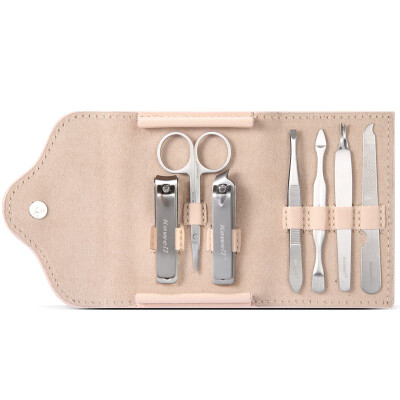 

Korea Kowell Han Kewei nail clipper import stainless steel nail clippers personal care repair capacity combination 7 piece set KB705 beige