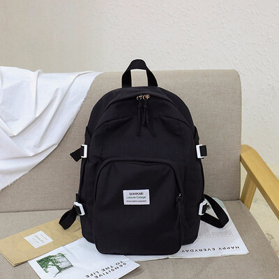 

Women Backpack Schoolbag for School Girls Nylon Waterproof Backpacks Woman 2018 Solid Pink Bagpack for Girls Teenagers Bag Pack