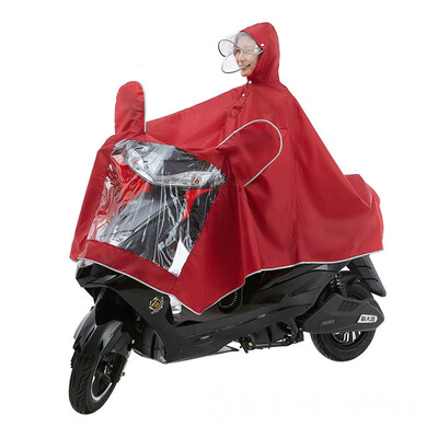 

Galloping electric car raincoat motorcycle poncho battery car riding raincoat men&women double cap increase thickening single Oxford cloth  jujube