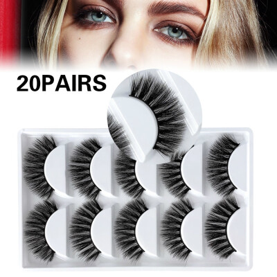 

New Style 51020 Pairs Natural False Eyelashes Soft Cross Long Lashes Multilayer Fake Eyelashes Women Makeup Tools