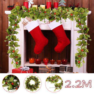 

Willstar 22M Christmas Decoration Garland Wreath Fireplace Mantel Tree Pine Green