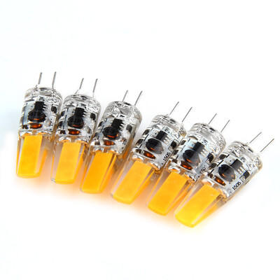 

6pcs 3W Dimmable G4 LED Lamps DC AC 12V COB Bulb Chandelier White Light