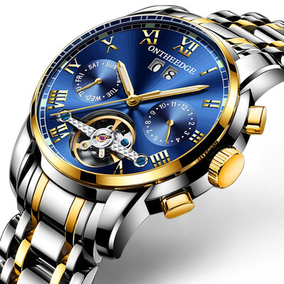 

Man Automatic mechanical watch Business affairs Noctilucent Wrist watch Waterproof steel strip Calendar watch