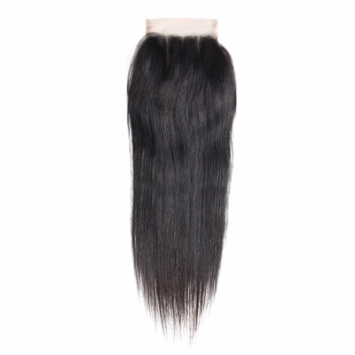 

Nami Hair 4x4 Lace Closure Brazilian Straight Remy Hair Free Middle Three Part 100 Human Hair Closure With Baby Hair