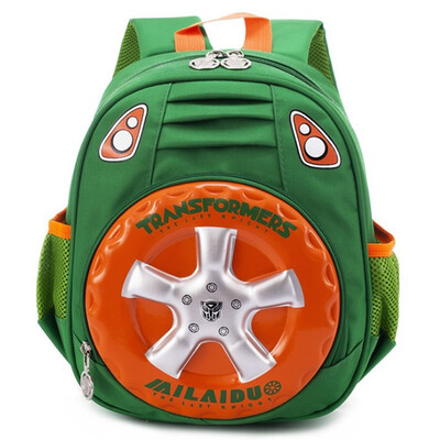 

Waterproof nylon cartoon contrast color shoulder burden reduction students school bags children bag travel backpack boy schoolbag