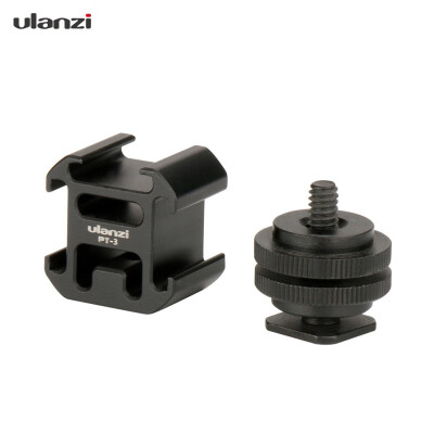 

Ulanzi 3 Cold Shoe On-Camera Mount Adapter Extend Port for Canon Nikon Pentax DSLR Cameras for Microphone Monitor LED Video Light