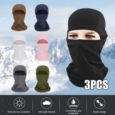 

3pcs1pc Protective Mask Cycling Ski UV Ultra-thin Breathasble Protecting Outdoor Balaclava Full Face Mask Neck Accessories