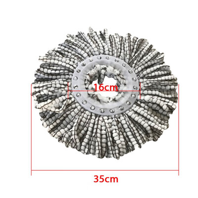 

Replacement Microfiber Mop Heads 360 Spin Round Shape Standard Size Easy Wring Mop Refill Home Daily Use