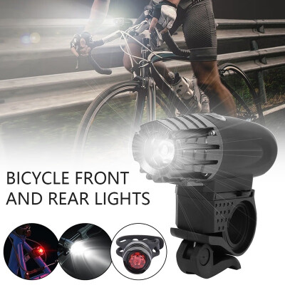 

1 Set USB Rechargeable Bike Bicycle Cycle Front LED Rear Tail Lights Light Set