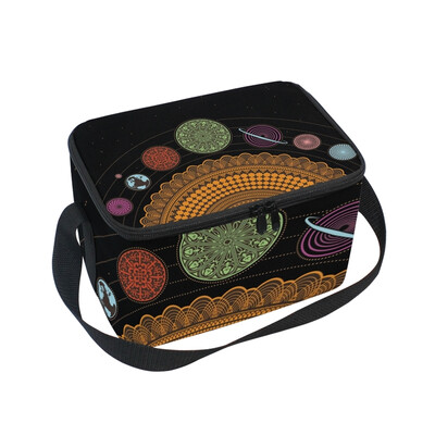 

ALAZA Lunch Box Multicolored Galaxy Artwork Insulated Lunch Bag Large Cooler Tote Bagfor Men Women