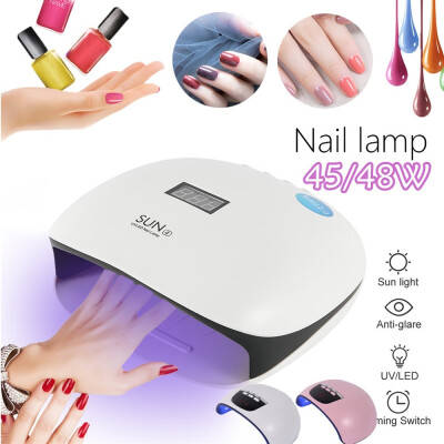 

45W48W Smart Sensor UV Sunlight Nail Dryer Lamp Gel Polish Curing Timing Manicure Machine 3 Timers