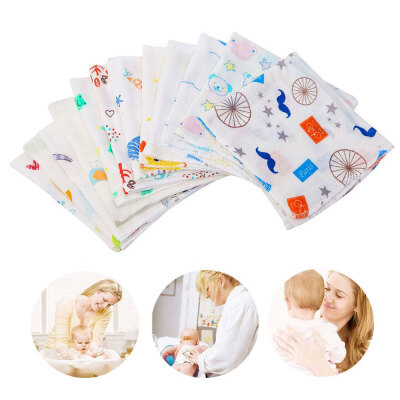 

Willstar 12PCS Baby Muslin Squares Newborns Breathable Cotton Towels Toddlers Face Wiping Sweat Saliva Towel Gauze Handkerchief