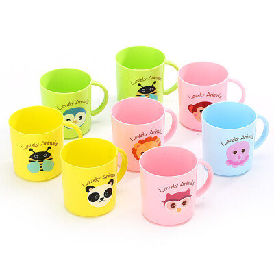 

200ml Child Milk Cup Animal Head Portrait Drinking Water Plastic Cups Baby Training Learning Drink Cup Juice Cup D