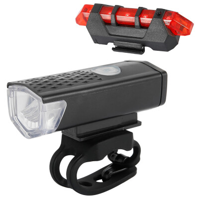 

USB Rechargeable Bike Light Waterproof LED Headlight & Cycling Taillight Bike Lamp