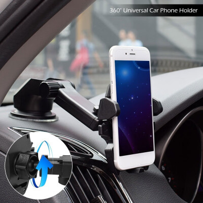 

1PC Black 360° Universal Car Phone Holder Long Arm Windshield Mount Bracket for Mobile Cell Phones