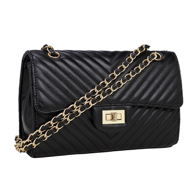 

TangDe fashion Sheep Leather V Crossbody Luxury Woman Handbag