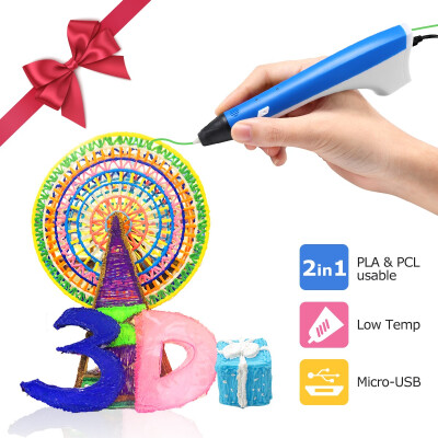 

Ailink 3D Printing PenUpgrade Intelligent 3D Pen With 175mm PLAPCL FilamentOne Button Operation No Burn No Toxic No Clog