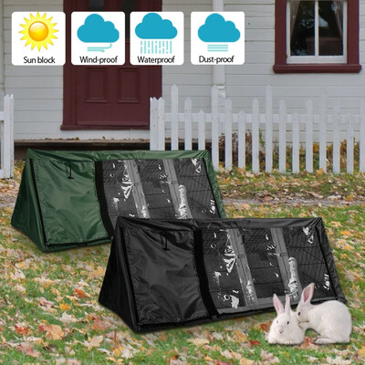

Dustproof Rabbit Pets Hutch Cover Triangle Water Repellent Oxford