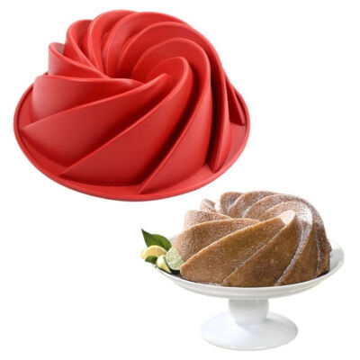 

1PCS Swirl Silicone Shape Butter Cake Mould Baking form Tools For Cake Mold Bakery Baking Dish Bakeware