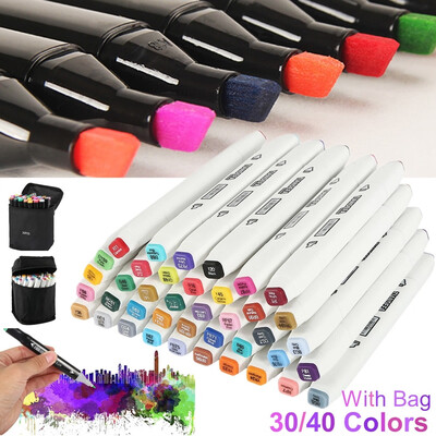 

Markers Set 40 Color Copic Markers Sketch Set For Double Head Brush Pen For School Art Supplies Design Marker