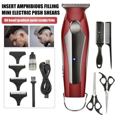 

2020 New Hot Professional Electric Hair Clipper Hair Trimmer Cutting for USB Interface4 PCS Black Hair Cutting Set