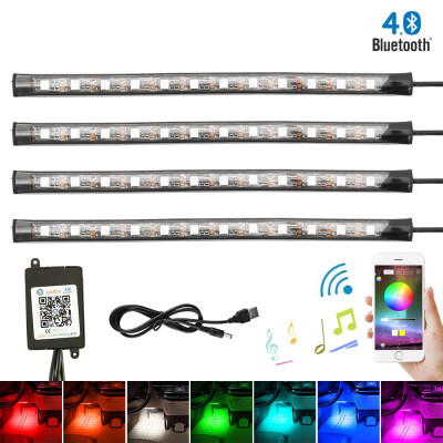 

4x 9" 5050 12LED Car Strip Interior Lights 12V Caravan Boat White Blue Red Green