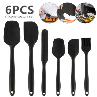 

6Pcs Creativity Silicone Spatula Scraper Brush Spoon Kitchen Baking Tools Set Accessories