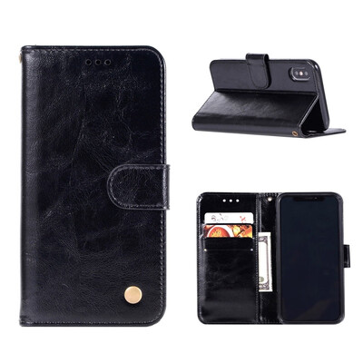 

MOONCASE Millet red rice 6 high-end retro leather case - black