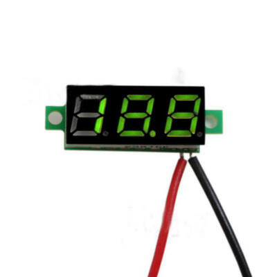 

028 Digital DC Voltmeter 1 Piece New Mini DC 0-30V Green LED 2 Wire Digital Display Voltage Voltmeter Panel Motor