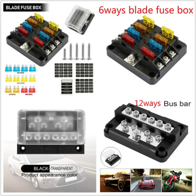 

6 Ways Blade Fuse Box 32VDC Bus Bar Car Marine Fuse Box Holder with LED Indicator 12 Ways Bus Bar Car Marine Fuse Box Holder