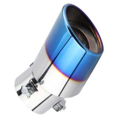 

Willstar 1PC Chrome BlueStainless Steel Universal Exhaust Pipe Tail Throat