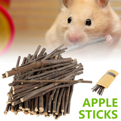 

Hamster Chew Toy Apple Wood Sticks Twigs Cleaning Teeth Pet Playing Small Pets Rabbit Guinea Pig Parrot Toys