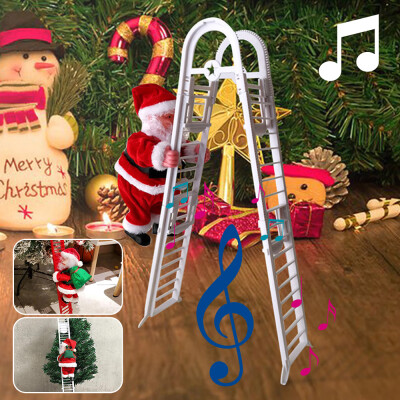 

Willstar Electric Climbing Ladder Santa Claus Christmas Xmas Music Figurine Party Decor