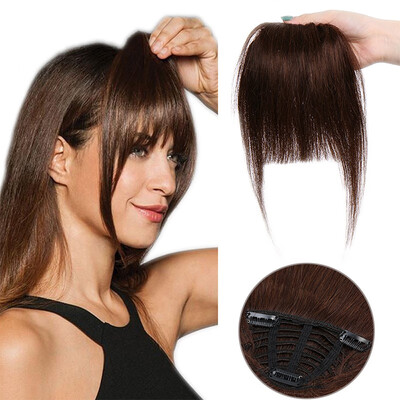 

Human Hair Extension Clip In Front Hair Bangs Fringe human Straight Hair Front Hair Extensions