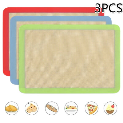 

3Pcs Environmentally friendly Silicone Baking Mat Baking pads Non-Slip Washable Reusable Heat Resistant Easy to Clean Baking Sheet