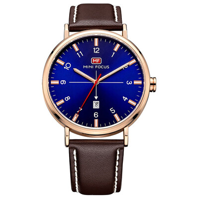 

BOFUTE Male Watches Fashion Watch Japanese Quartz Movement Calendar Luminous Waterproof Genuine Leather Strap 0019G