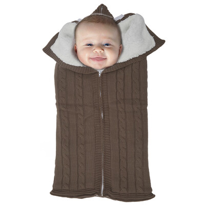 

Newborn Baby Blanket Knit Crochet Swaddle Sleeping Bag Stroller Wrap Sleep Sacks