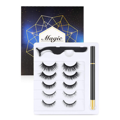 

Magnetic Eyelashes False Lashes Eyeliner with Tweezers Liquid Eyeliner Kit