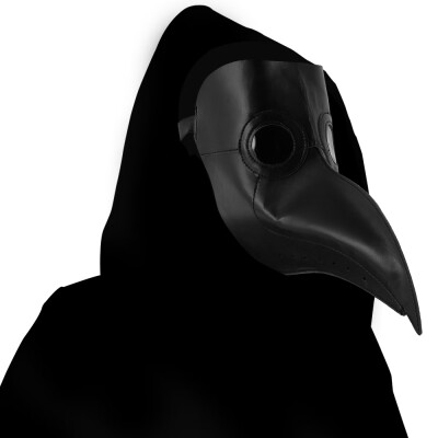 

Willstar 1PC Halloween Plague Doctor CoverOnly Cover Bird Beak Face Cover Steampunk Leather Beak